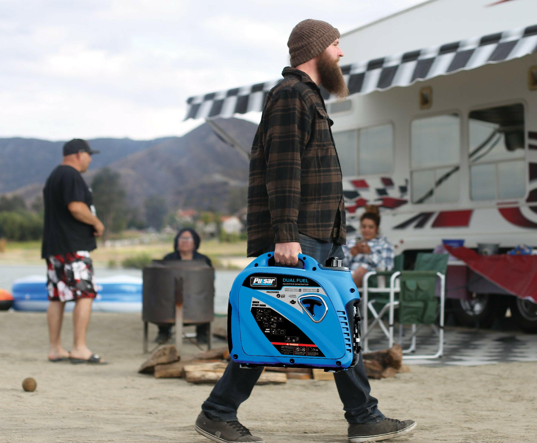 Pulsar 2200W Parallel Ready Portable Dual Fuel Inverter Generator PG2200BiS