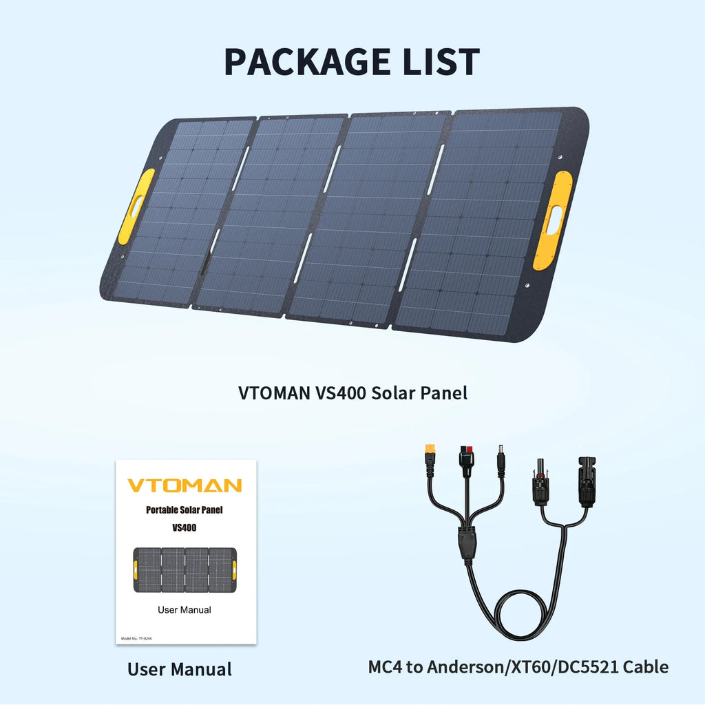400W Foldable Solar Panel – Portable Solar Charger for FlashSpeed 1500 Power Station (Not for Jump/FlashSpeed 1000)