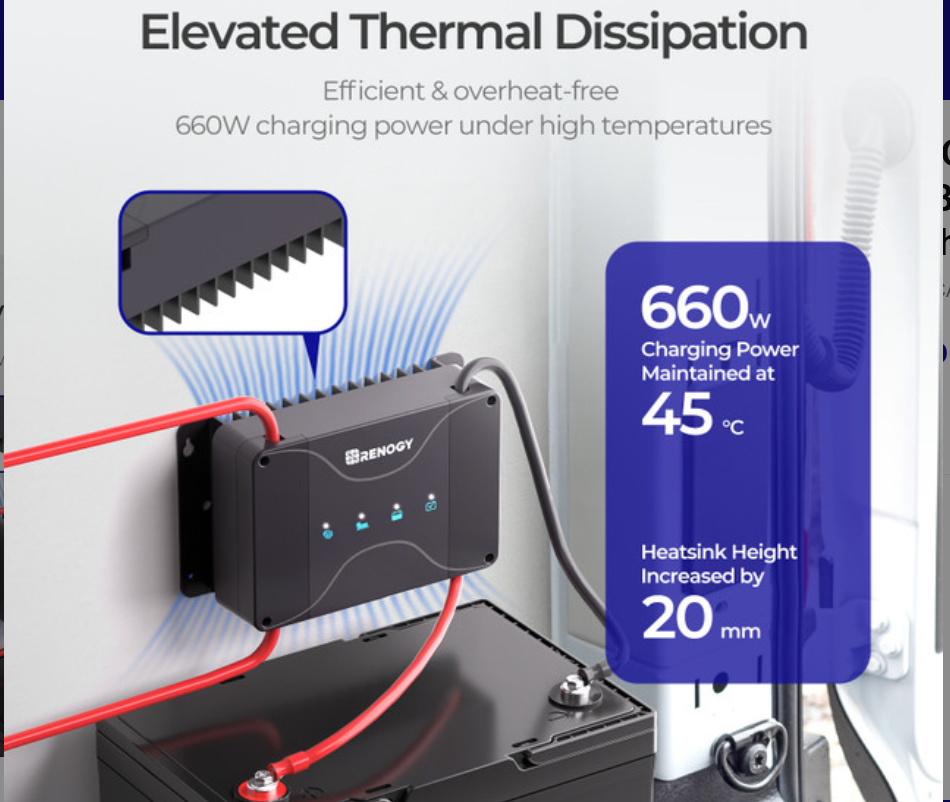 30A 12V DCC30S Dual Input DC-DC On-Board Battery Charger with MPPT
