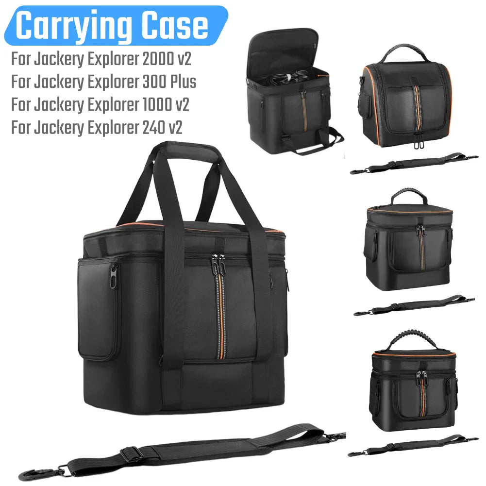 Portable Carrying Case for Jackery Explorer 2000 V2/1000 v2/240 v2/300 Plus Travel Bag Waterproof with Shoulder Strap & Handle